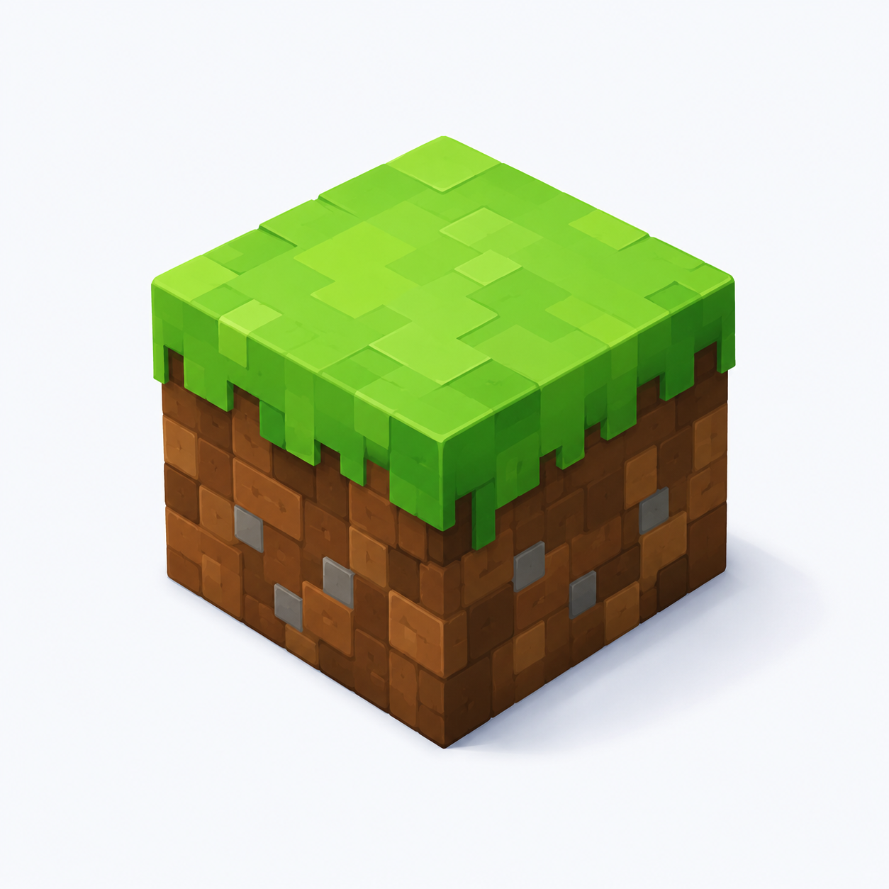 Bloque de césped voxel